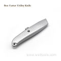 Retractable Box Cutter with Heavy Duty Aluminum Shell